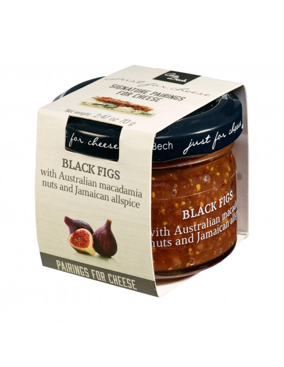 Sweet sauce with black figs with Australian macadamia nuts and Jamaican pepper 70g