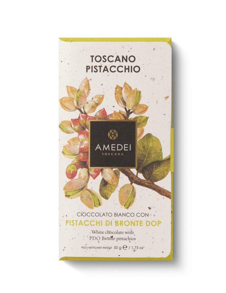 Amedei White Chocolate With Pistachios 50g