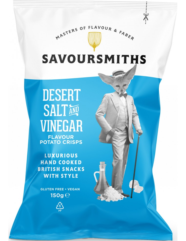 Savoursmiths Desert Salt And Vinegar Potato Chips 150g