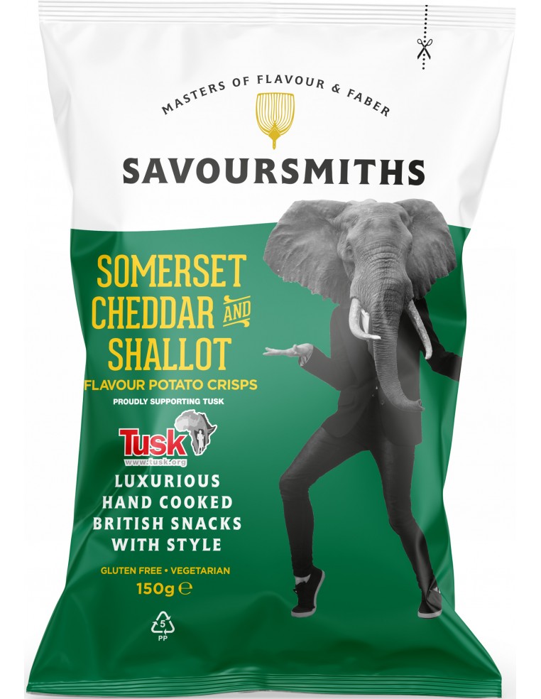 Savoursmiths Potato Chips With Somerset Cheddar & Shallot 150g